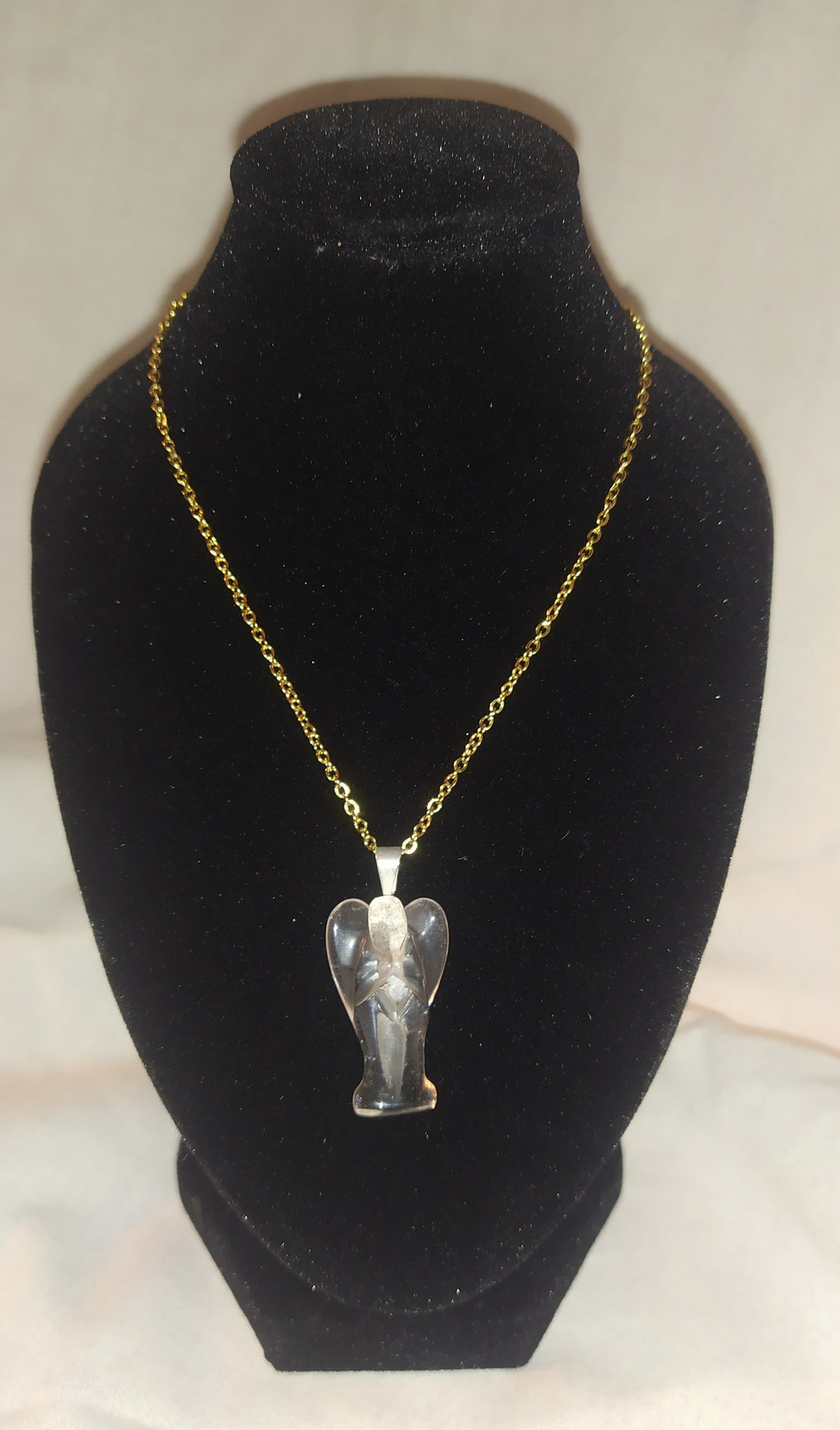 Pendentif ange cristal de roche