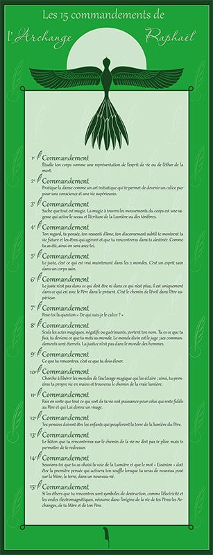Tenture des 15 commandements de l'’archange Raphael
