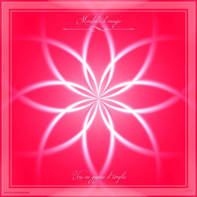 Une vie joyeuse et remplie - Mandala d'énergie