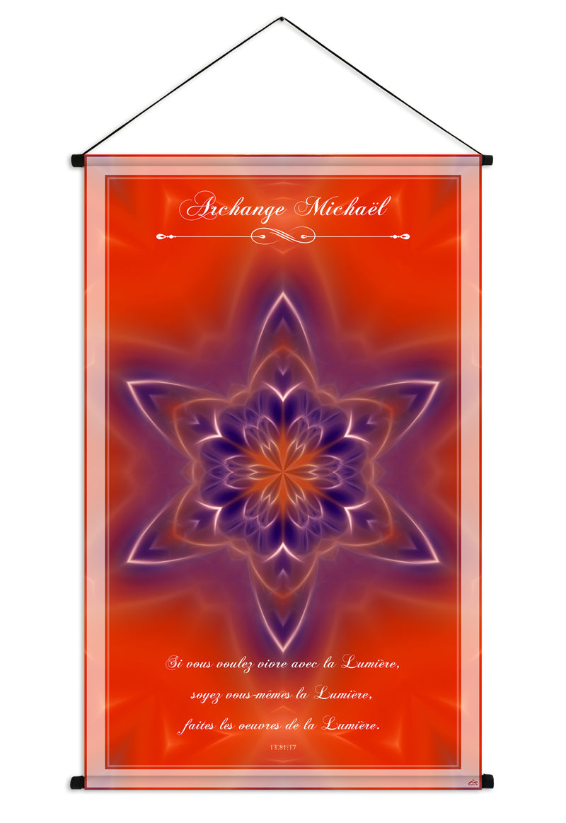 Tenture du mandala Psaume Archange Michaël