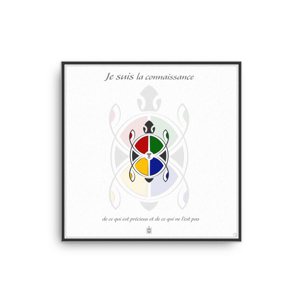 "Je suis la connaissance de ce qui est est précieux et de ce qui ne l'est pas." - Toile